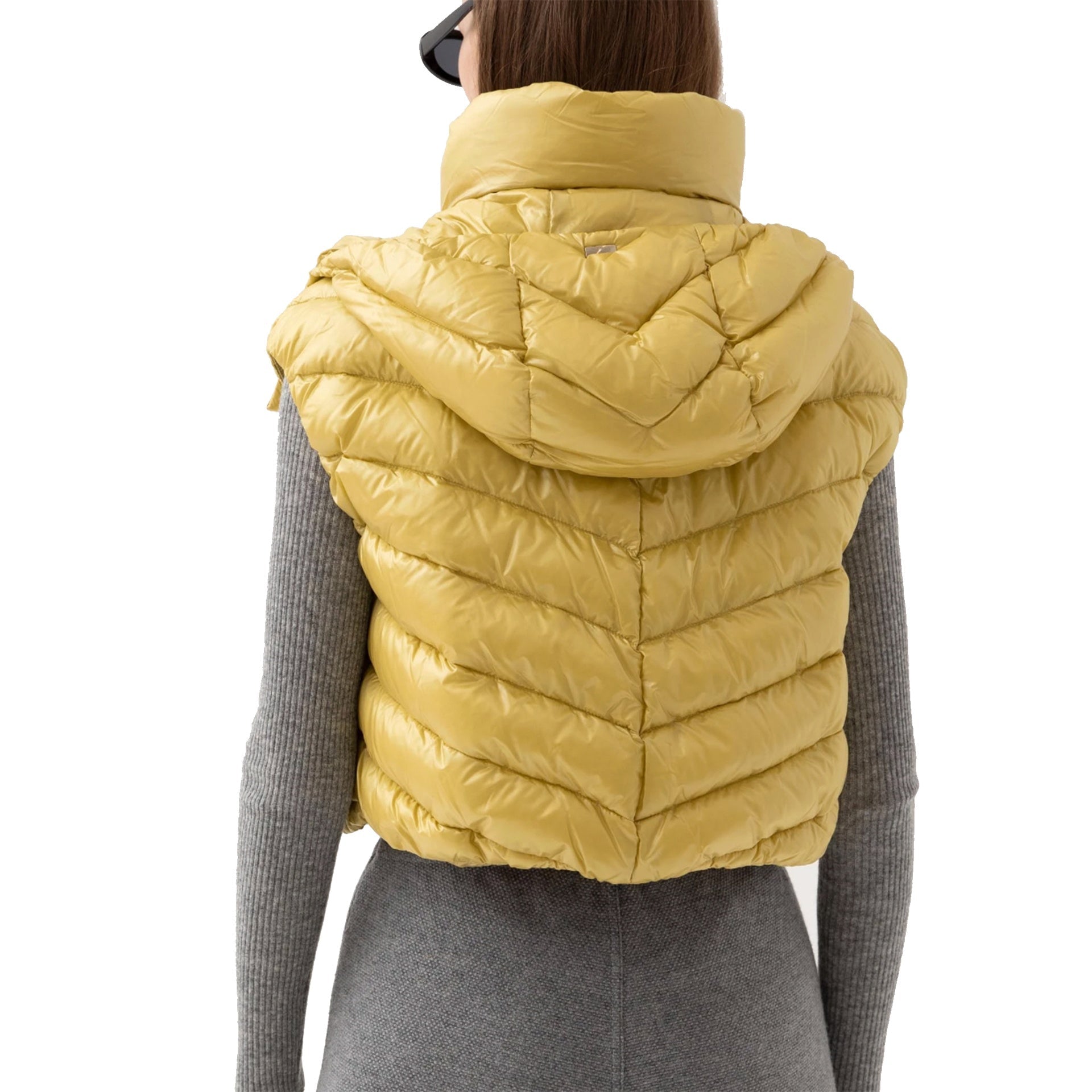 Down Vest Jacket With Detachable Hood