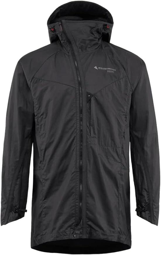High Collar Hooded Jacket with Front Zipper