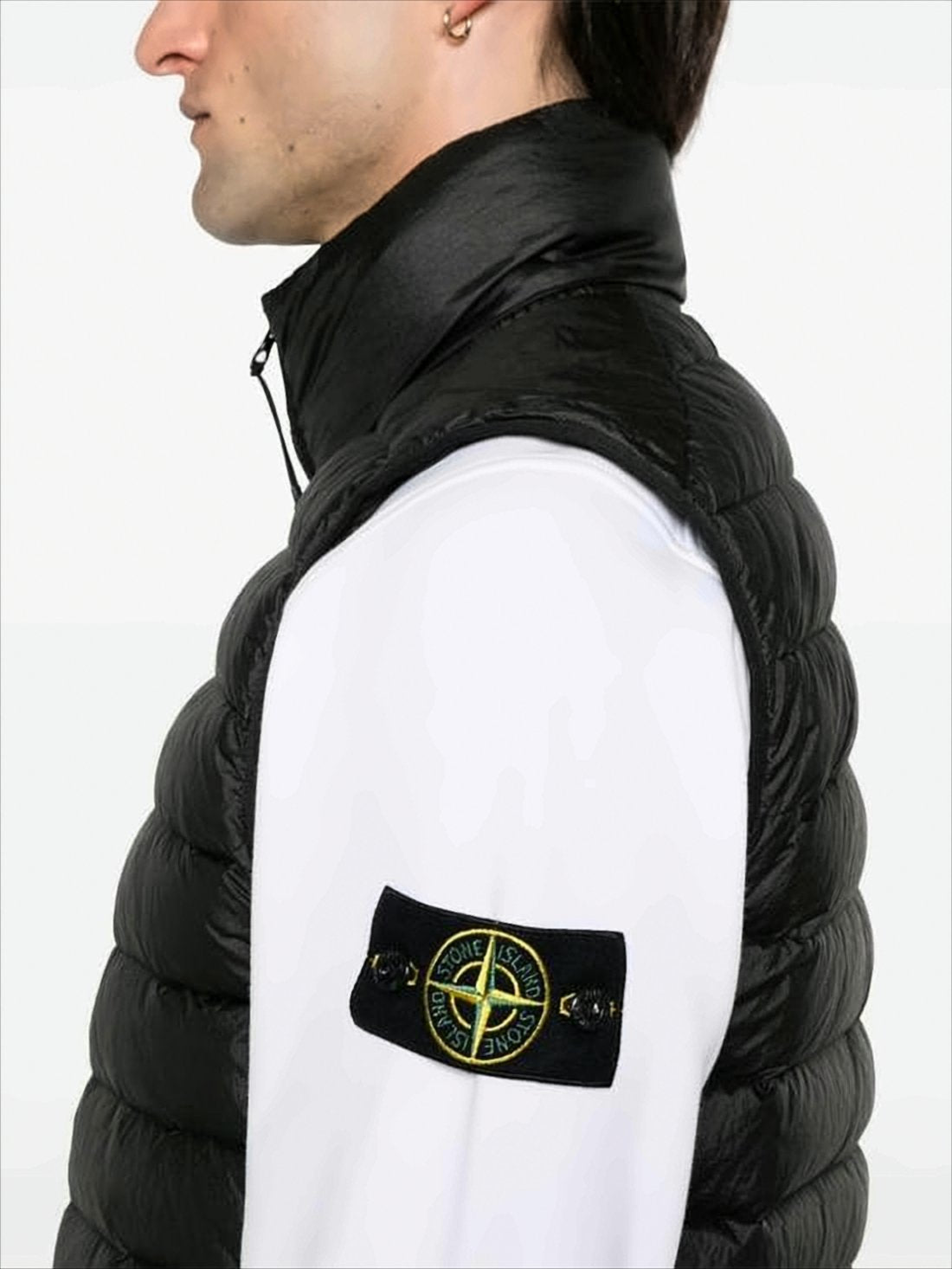 Long-Sleeve Crewneck Sweatshirt with Compass Logo