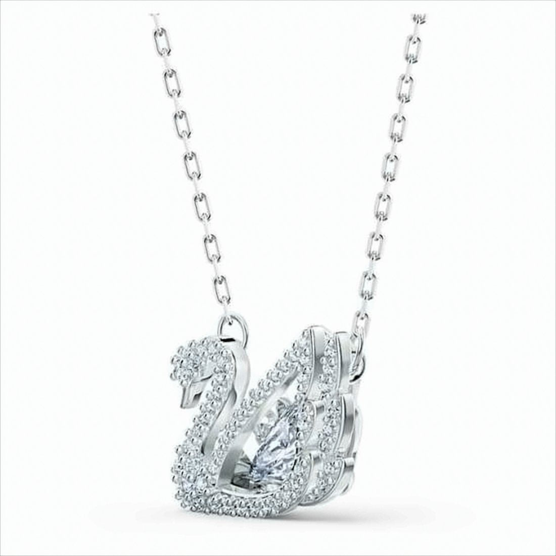 Swan-Shaped Necklace with Sparkling Crystal Pendant