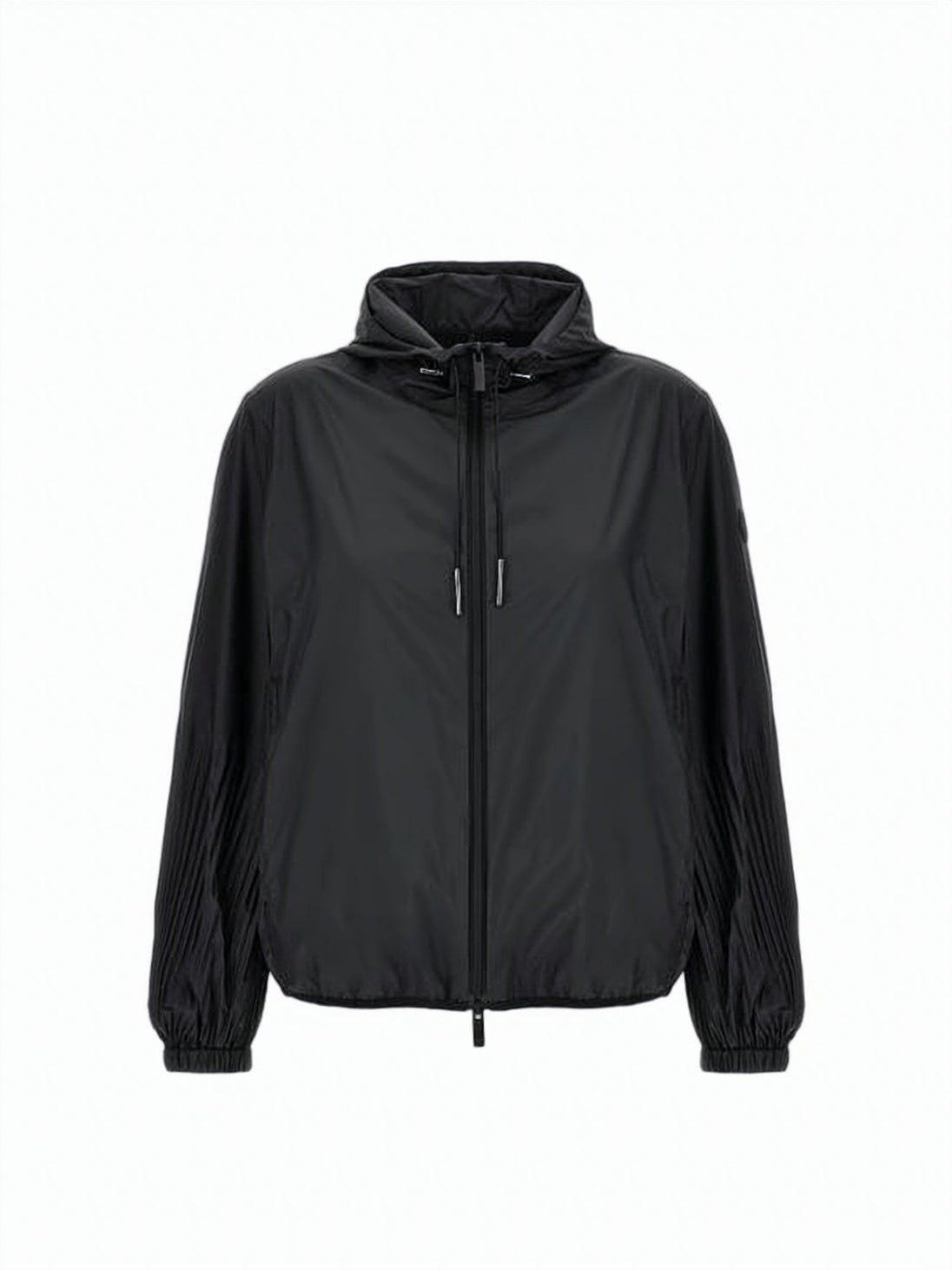 Lightweight Black Jacket with Adjustable Hood