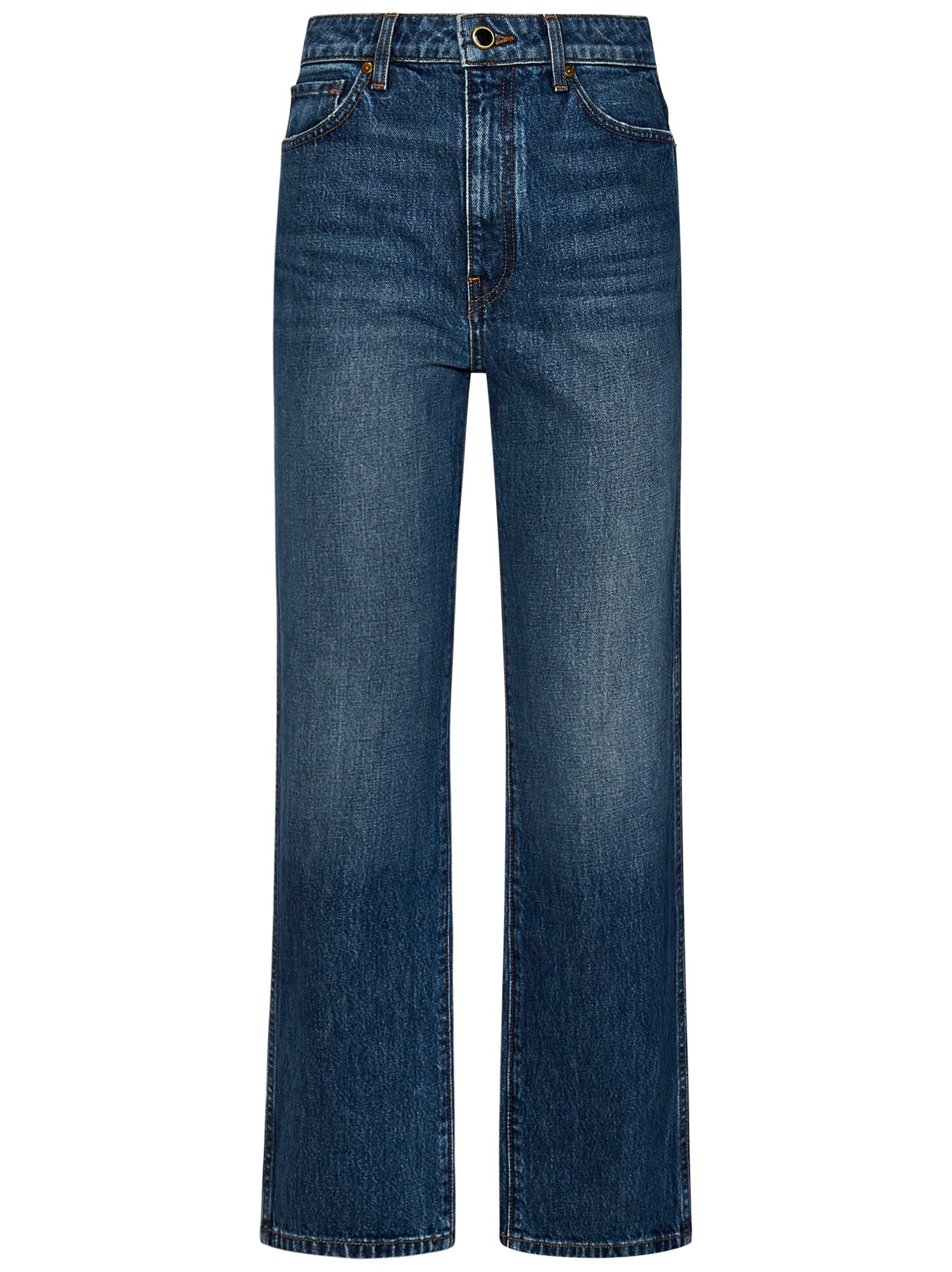 Faded Blue Cropped Jeans