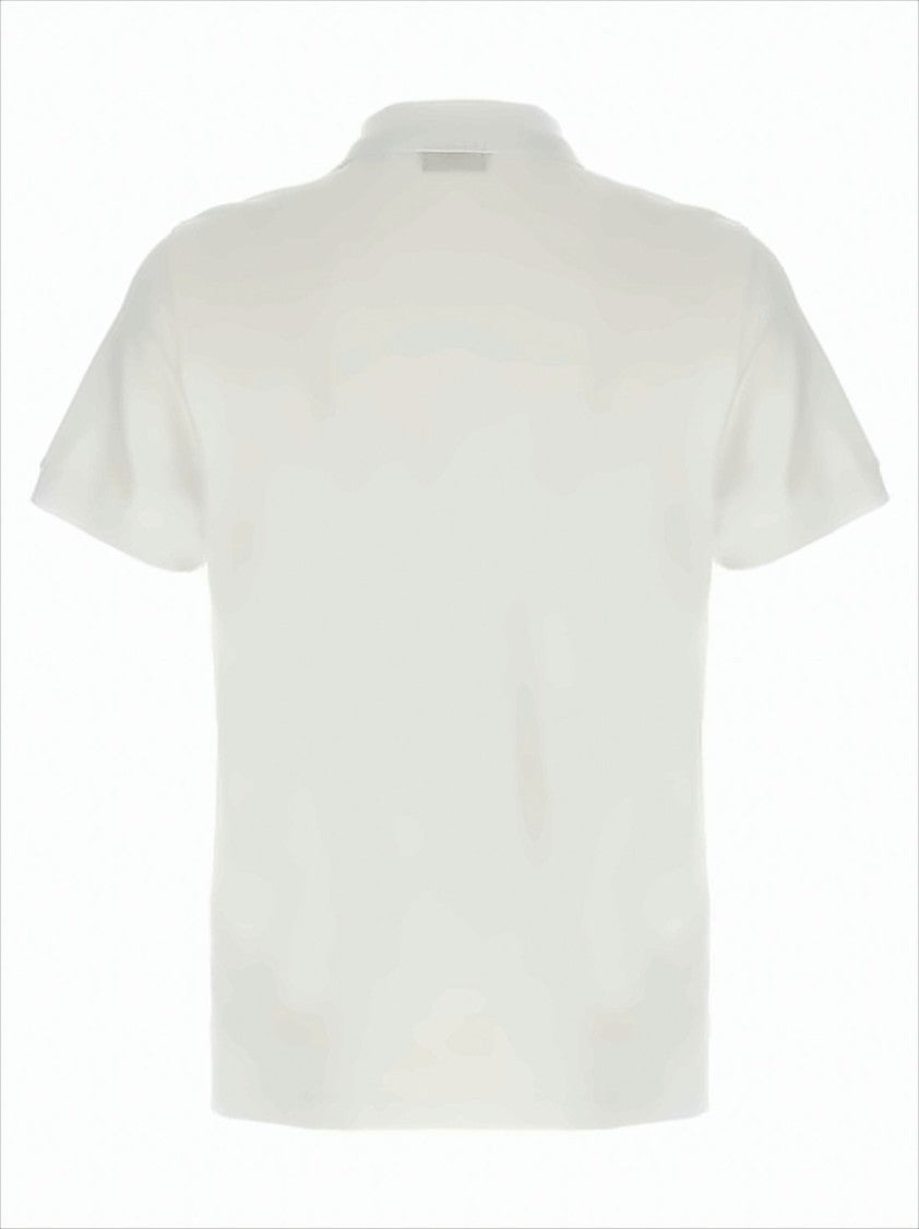 Classic Short-Sleeve Polo Shirt With Metallic Logo Emblem
