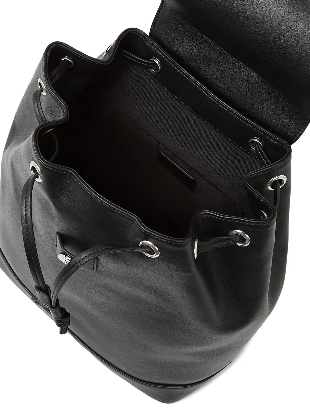 Smooth Finish Black Backpack with Buckle Closure