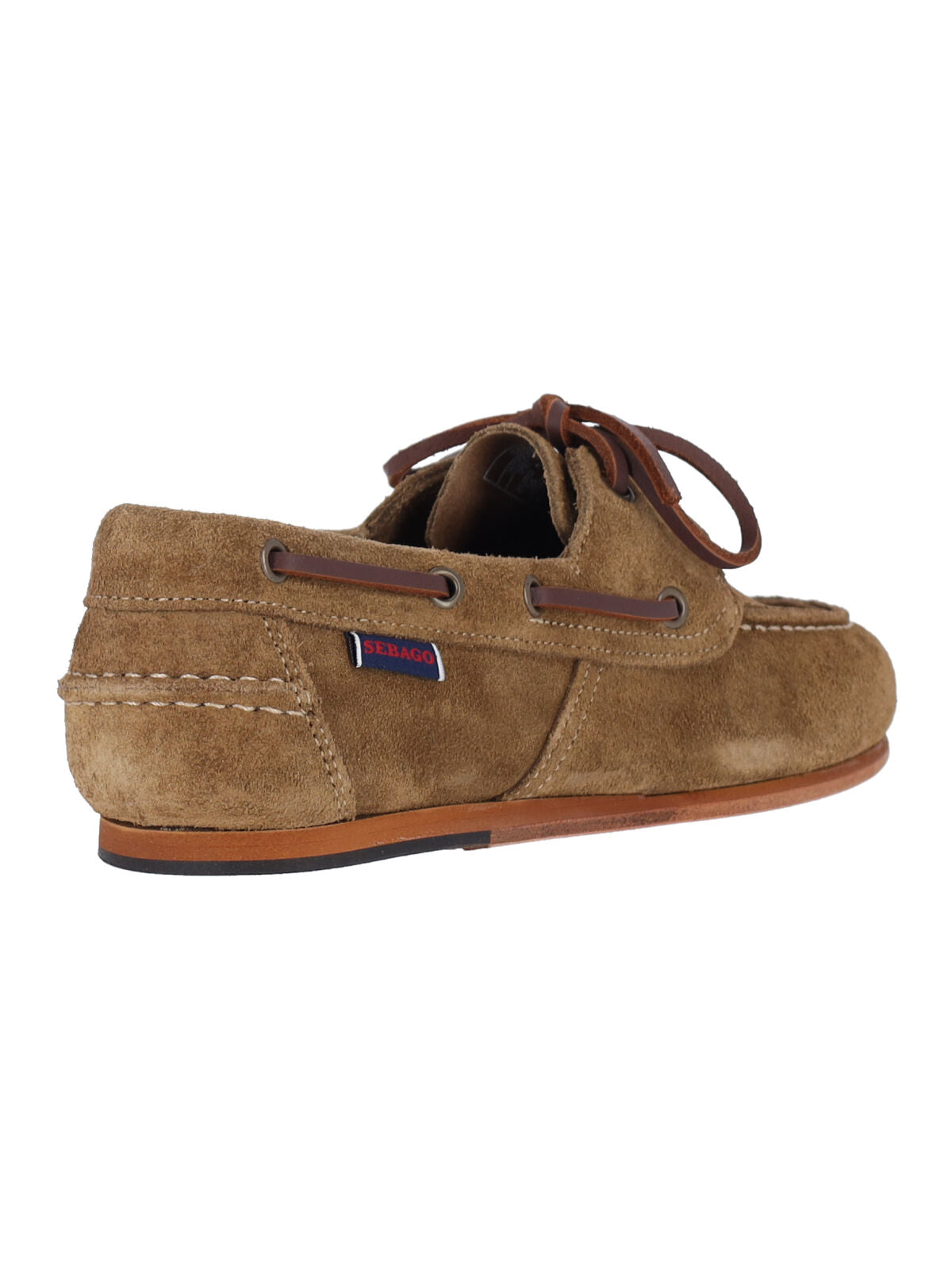 Brown Owen Suede Lace-Up Flat Shoes