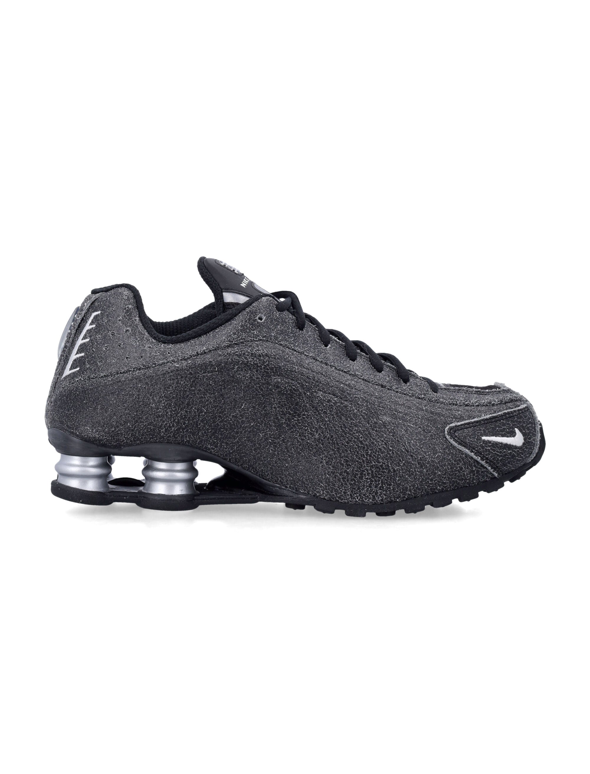 Shox R4 Distressed Leather Sneakers