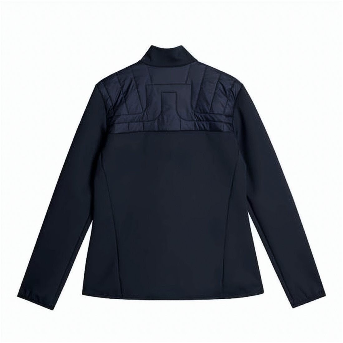 Quilted Blue Jacket with Stand Collar
