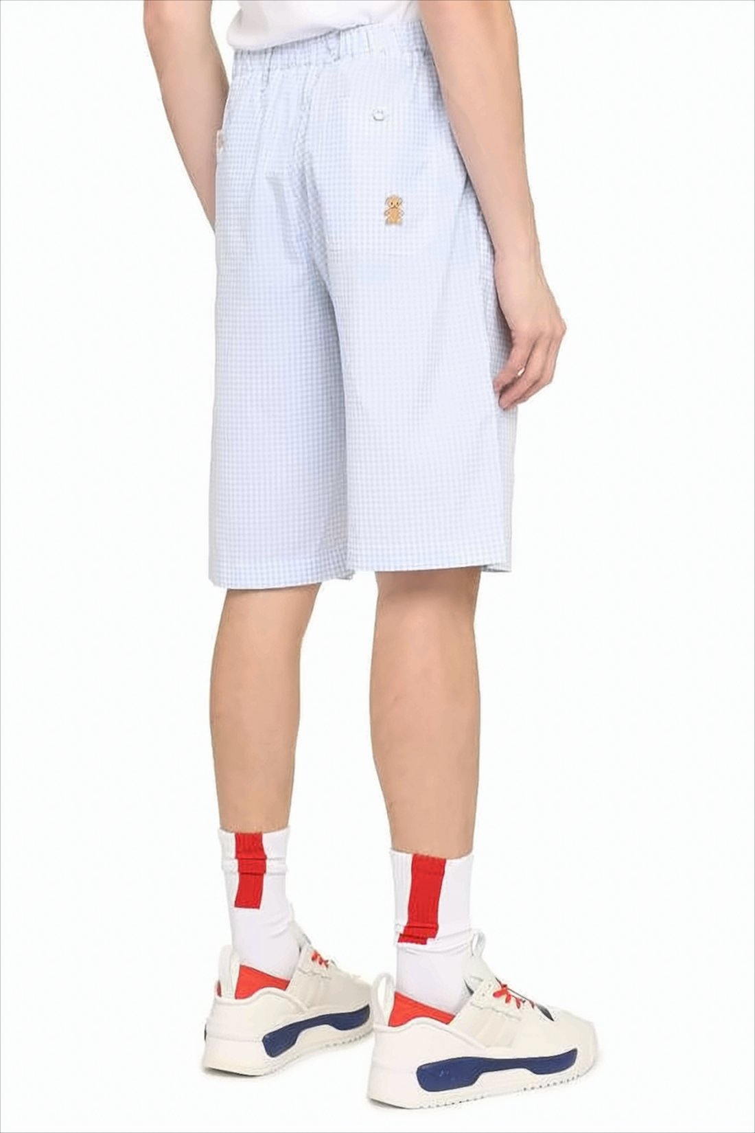 Light Blue Gingham Check Shorts