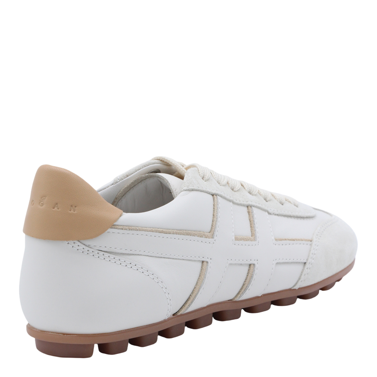 Low-Top White Leather Sneakers