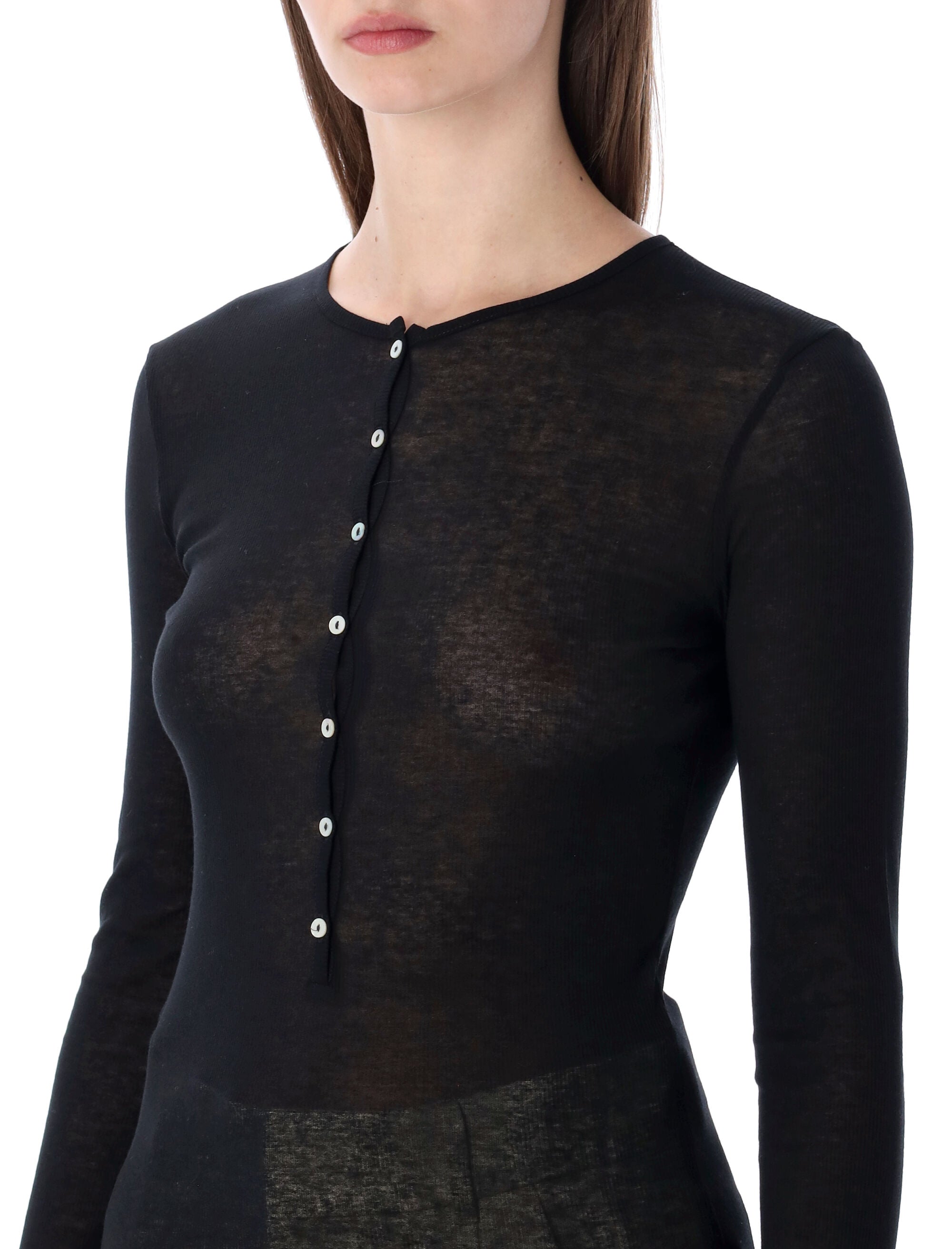 Isabella Long-Sleeve Sheer Cotton Top