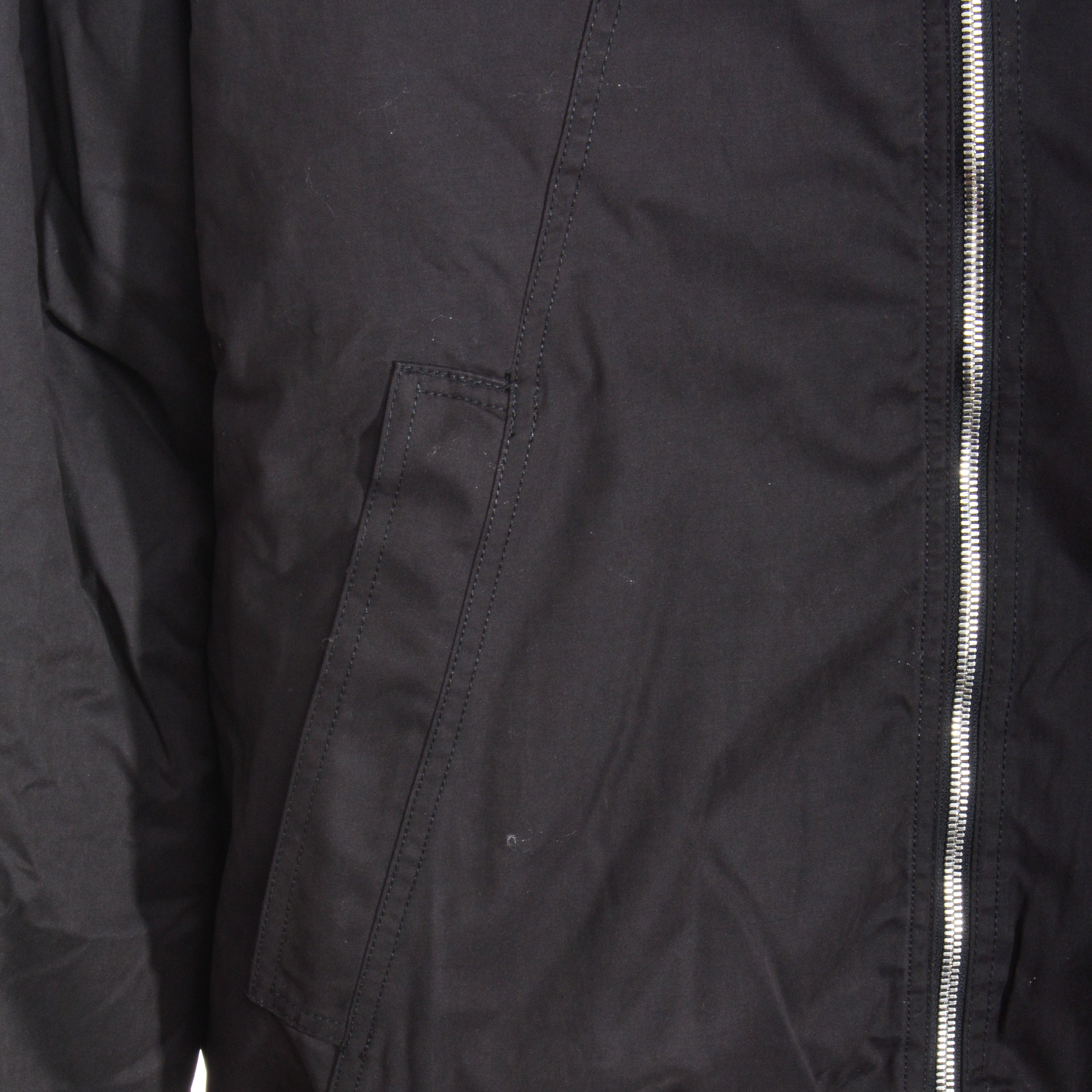 Black Jacket With Silver Zip Closure