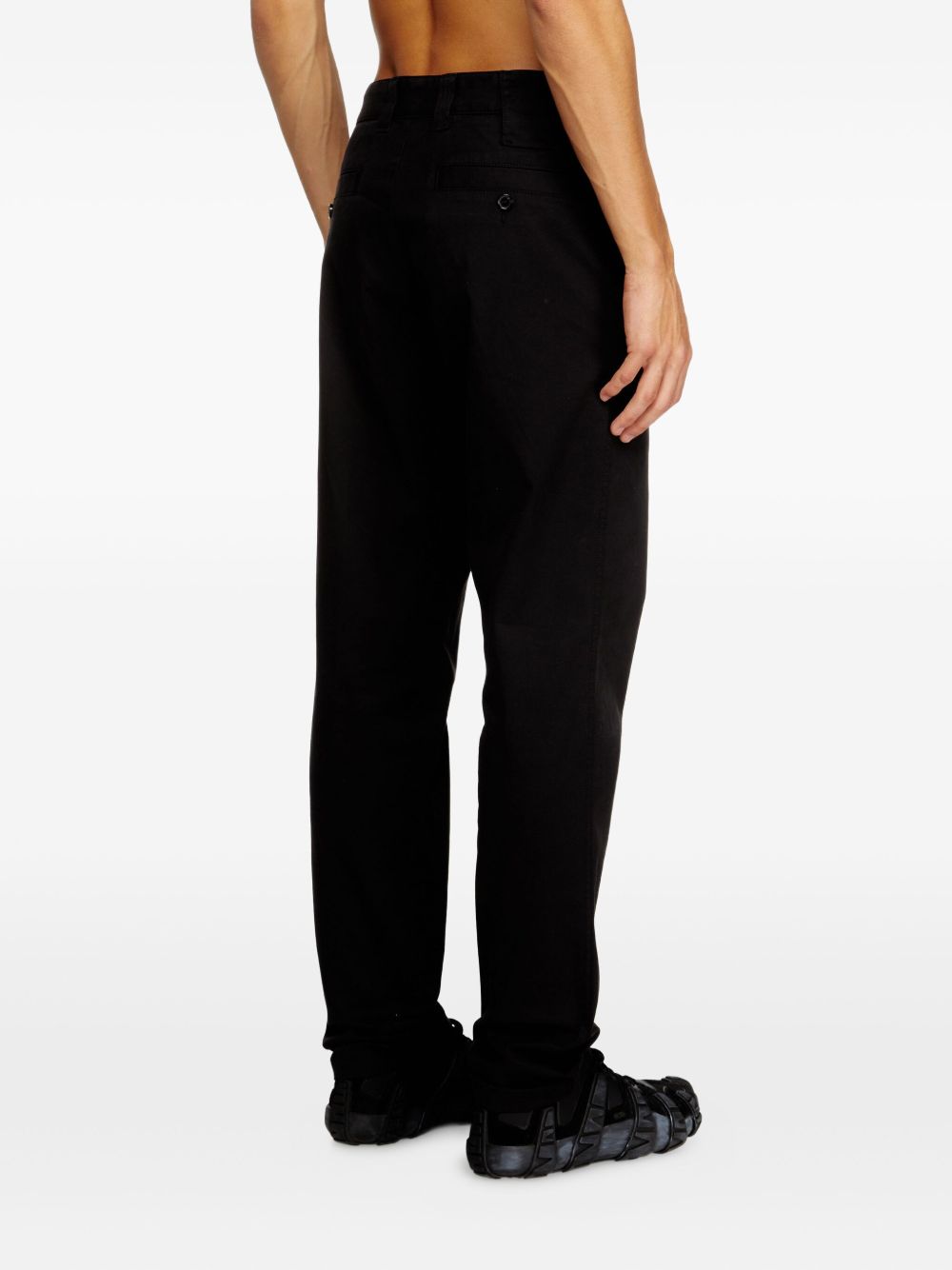 Sleek Black Trousers with Utility Pocket