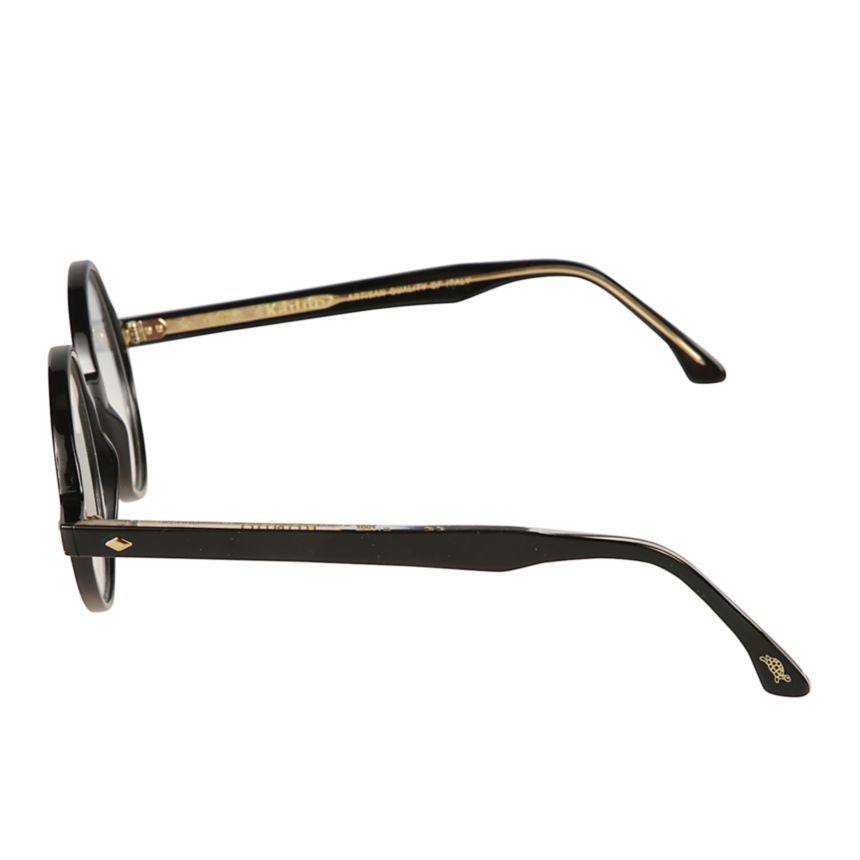Rondo Classic Round Frame Sunglasses with Glossy Black Finish