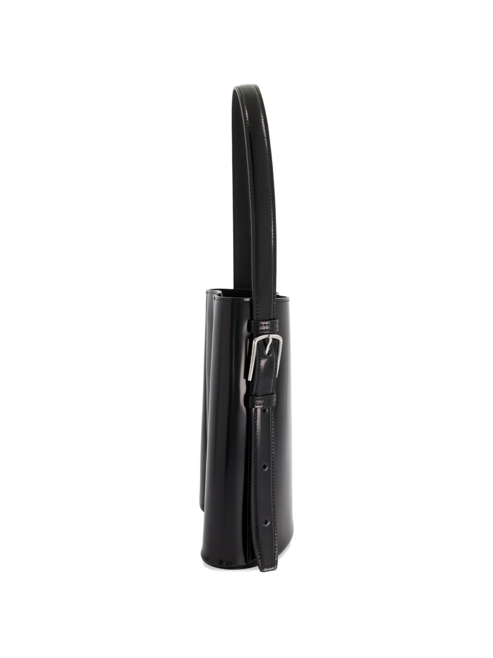 Cylindrical Black Top Handle Bag