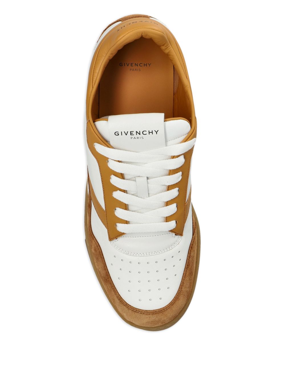 Low-Top Sneakers With White Leather Panels