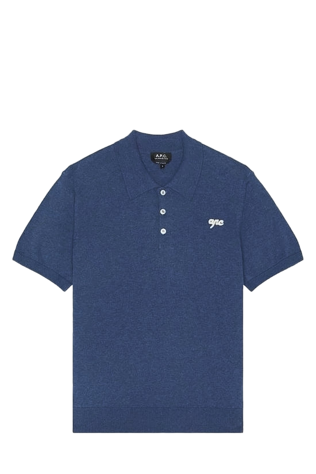 Short-Sleeved Crew Neck Sweater with Button Placket