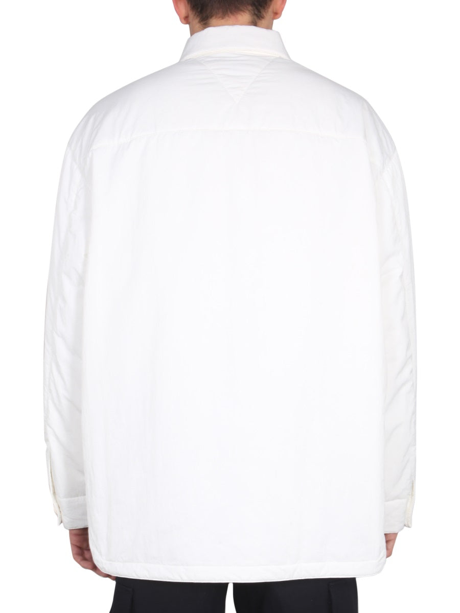 Technical Nylon Jacket with Button Closure