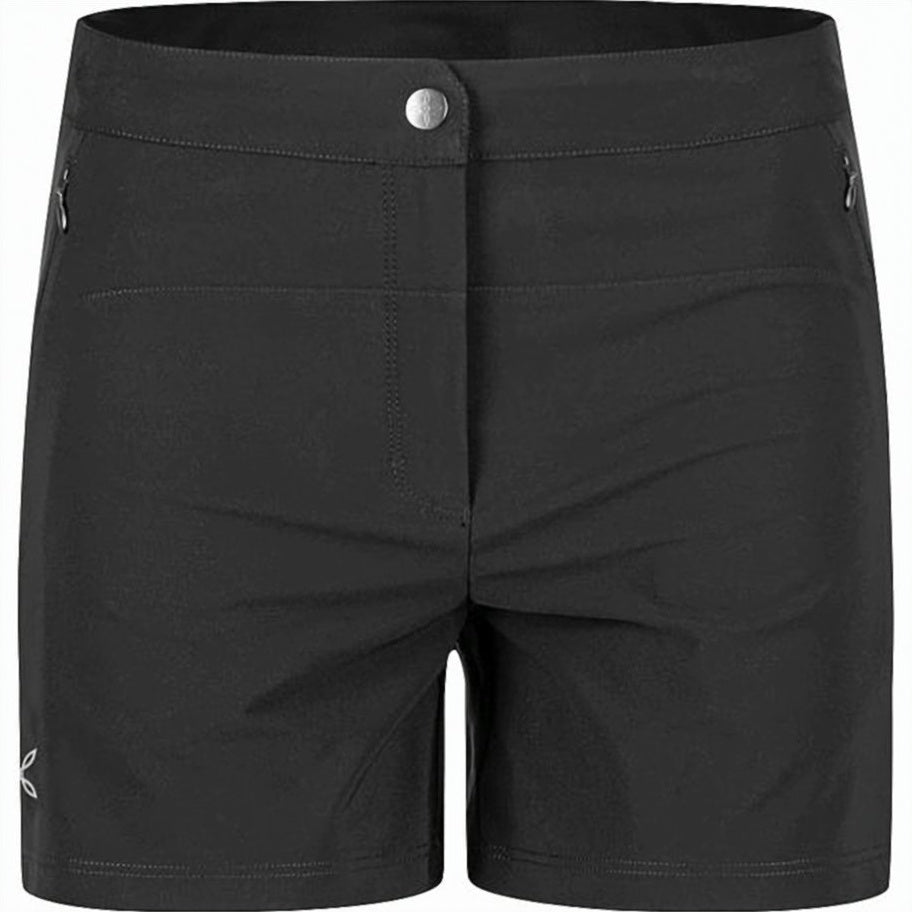 Black Fitted Polyamide Elastane Zip Shorts