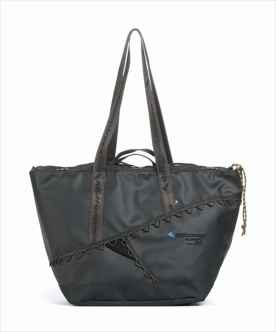 Matte Black Polyester Tote Bag with Distinctive Trim