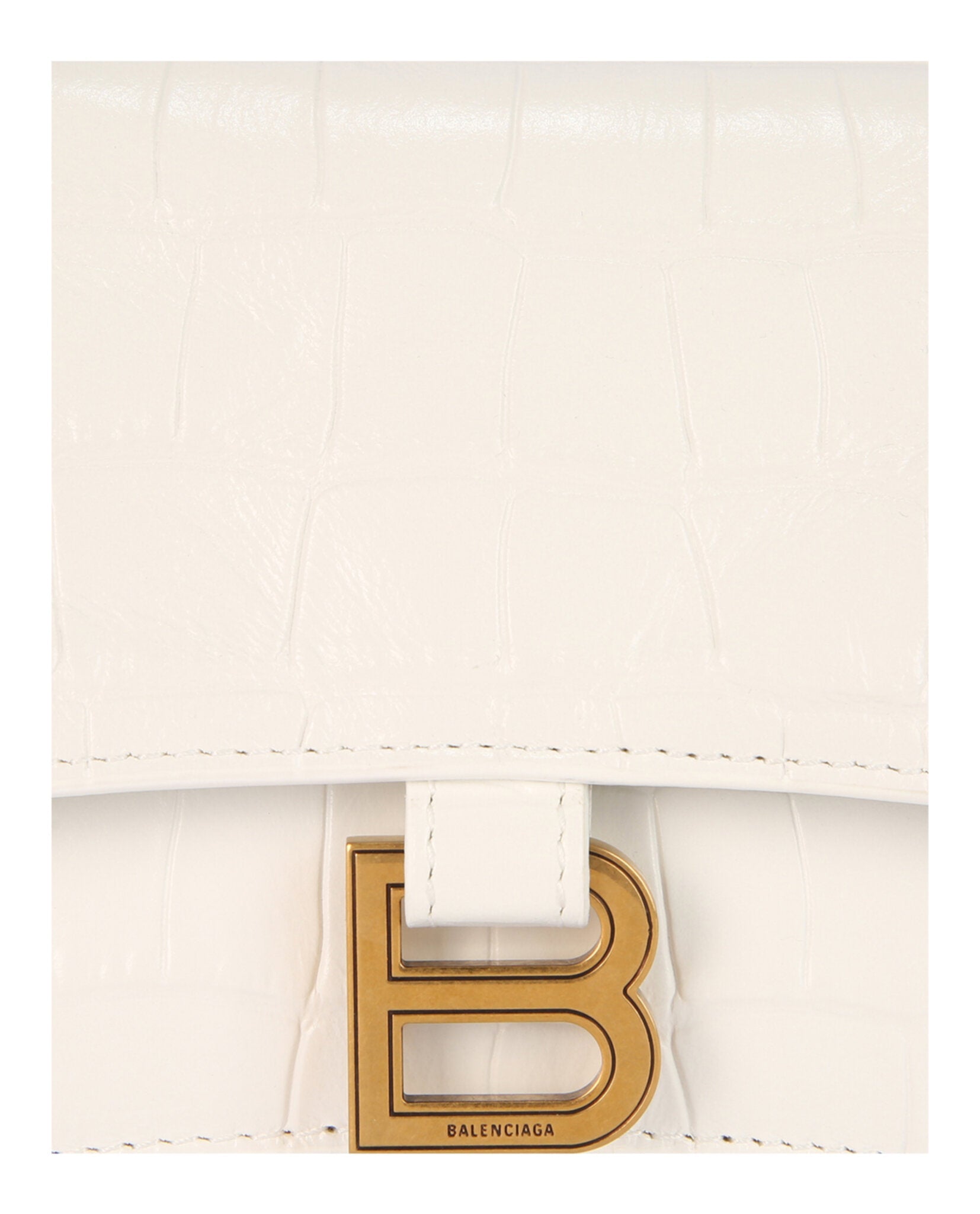 Xs Crocodile Embossed Crush Chain Shoulder Bag