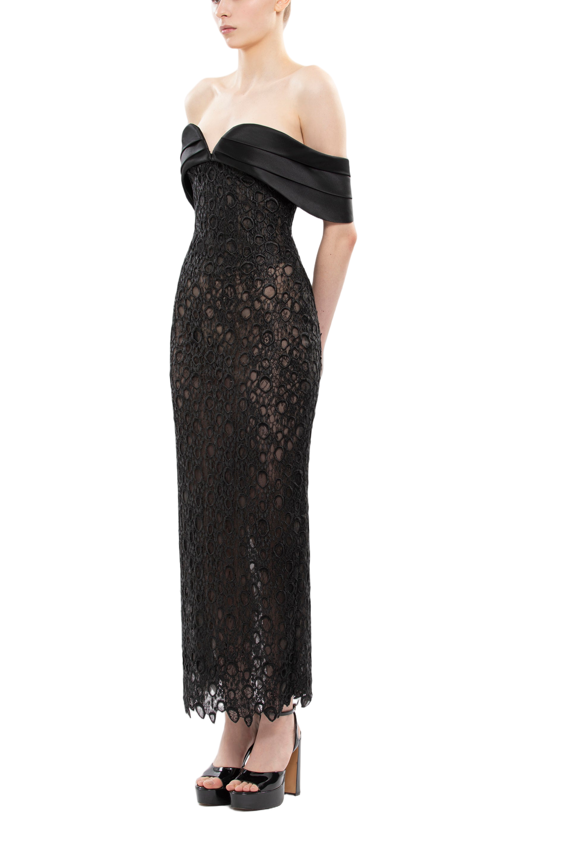 Midi Guipure Dress