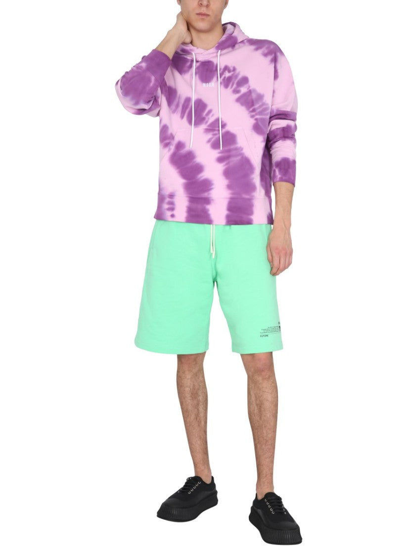 Printed Sweatshirt With Micro Logo