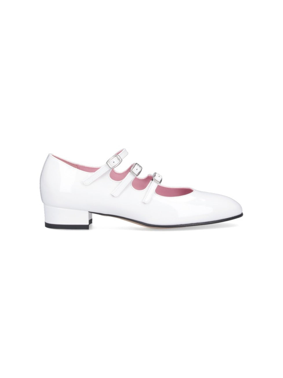 Mary Jane Pumps "Ariana" In White Patent Leather