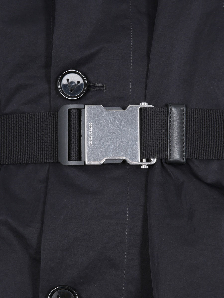 Minimalistic Jacket with Adjustable Hood and Pouch Pocket