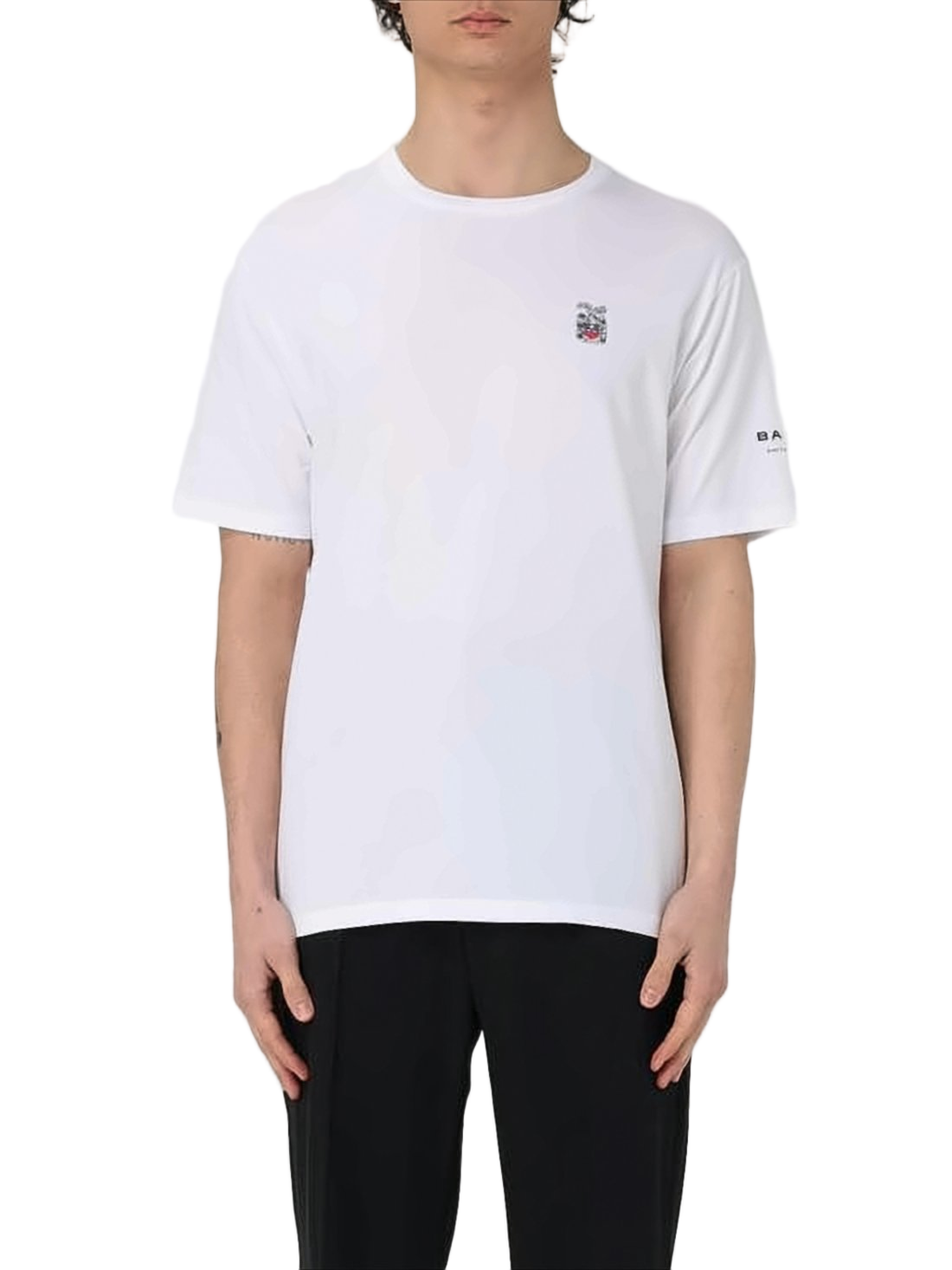 Classic Crew Neck Short-Sleeve T-Shirt with Emblem