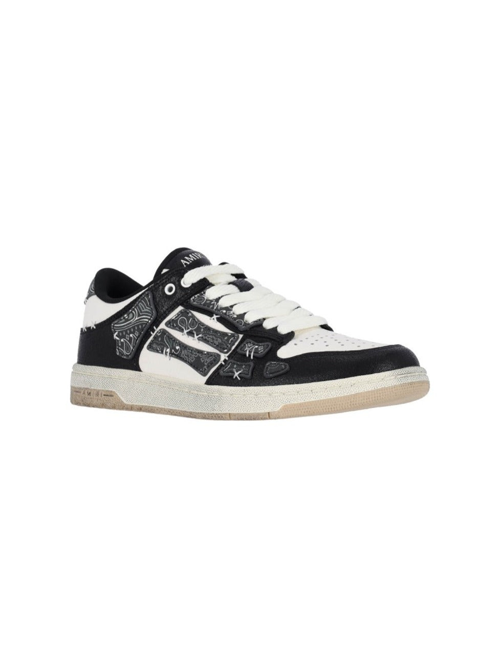 Low-Top White Leather Sneakers With Contrast Detailing