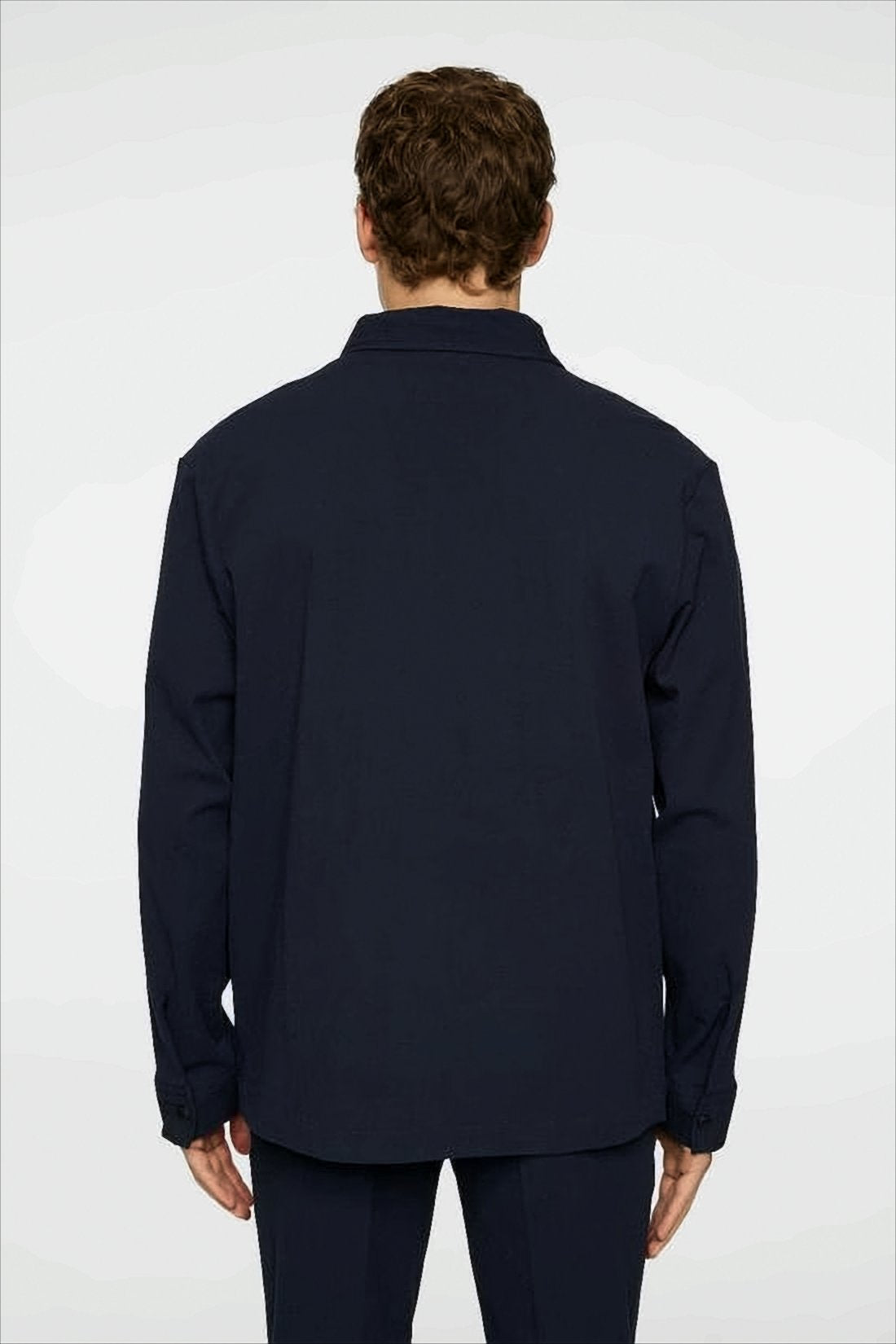 Blue Jacket With Straight Silhouette