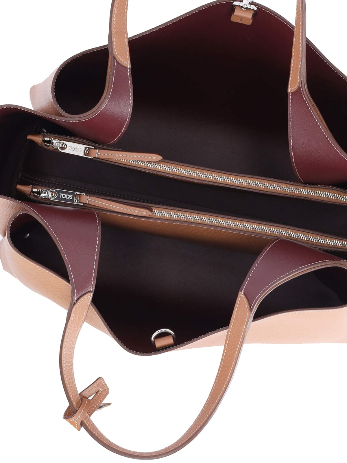Medium Tote Bag In Brown Hammered Leather