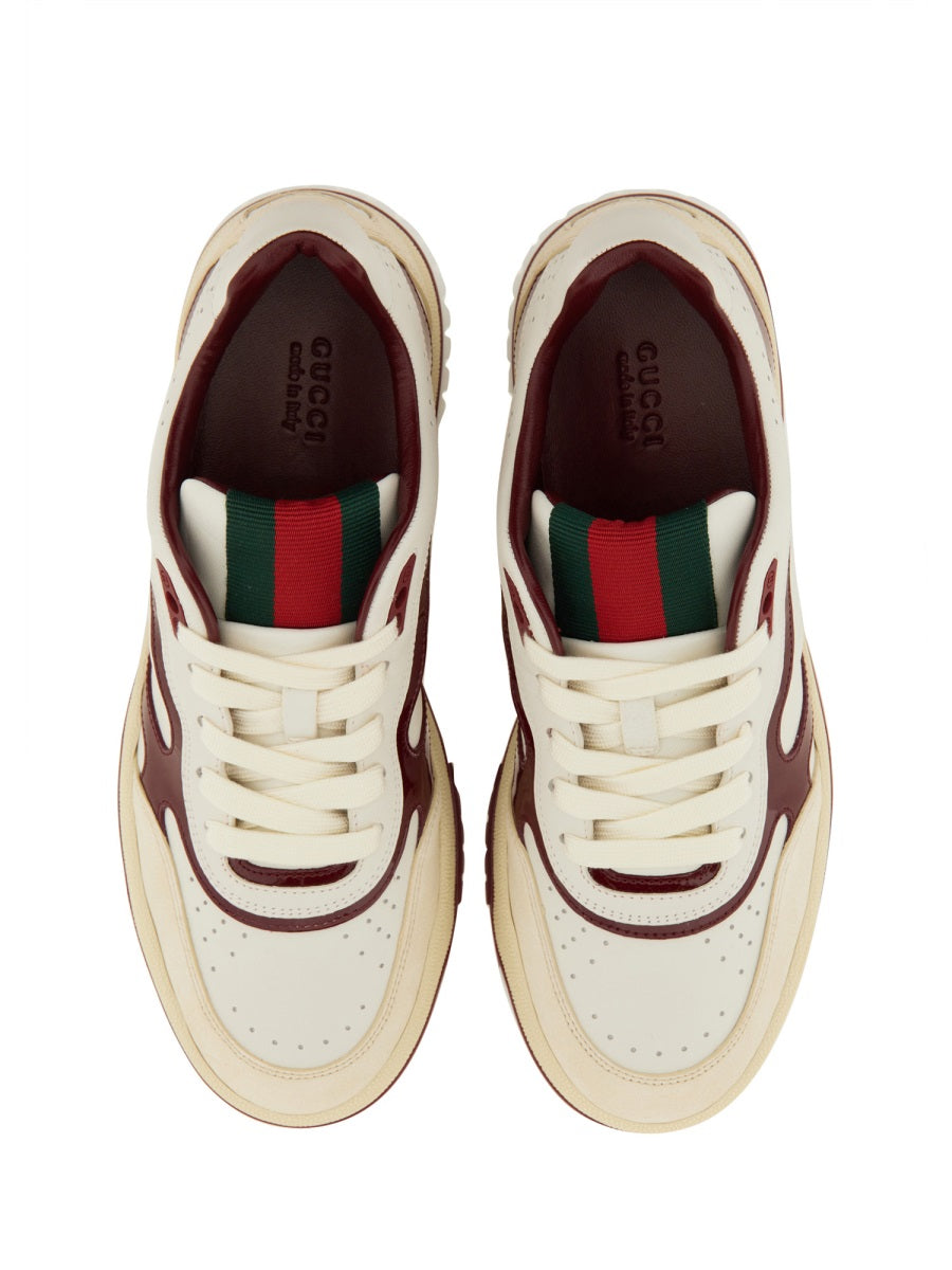 Low-Top White Calfskin Sneakers with Polished Finish
