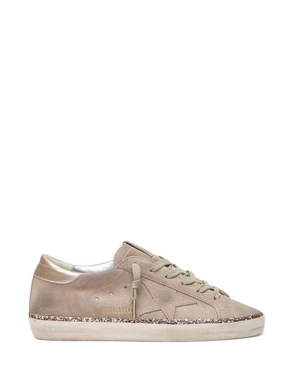 Low-Top Sneakers with Silk-Nylon Blend and Distressed Sole