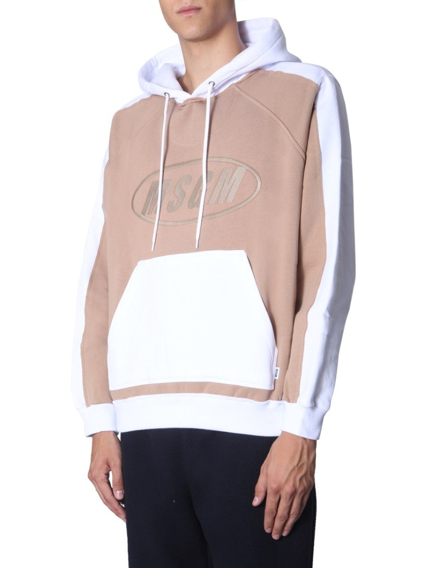 Two-Tone Oversized Hooded Sweatshirt