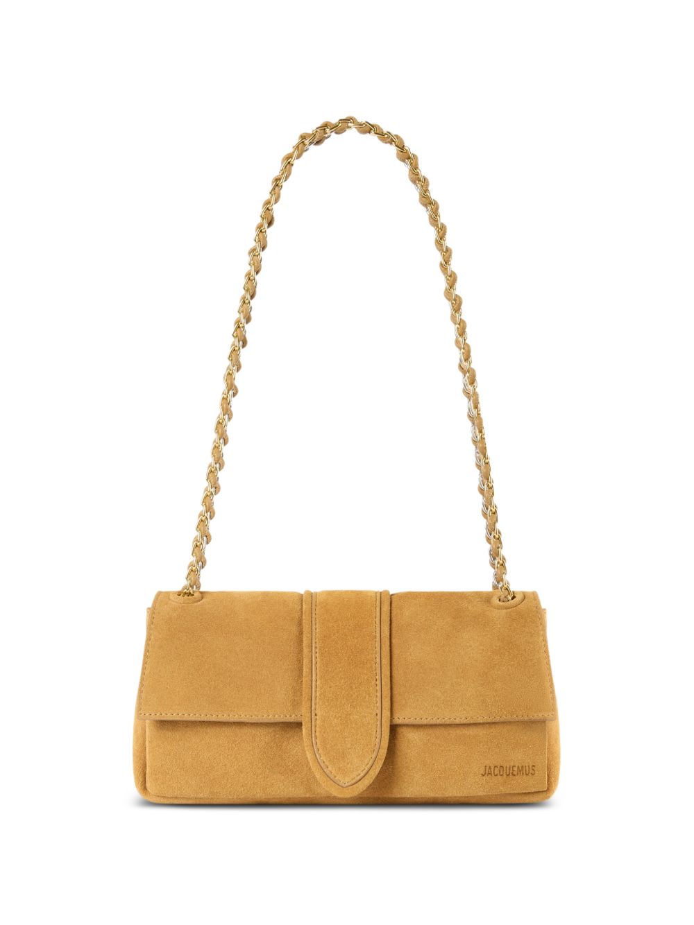 Brown Camel Suede Flap Top Bag