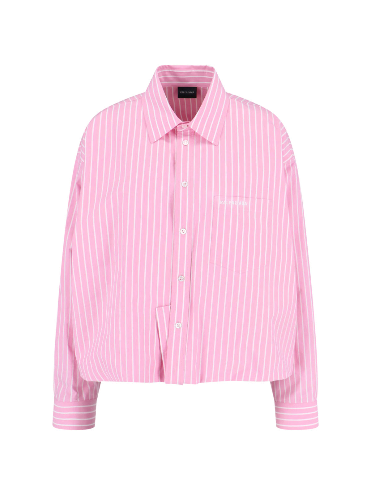 Pink Cotton Poplin Striped Shirt