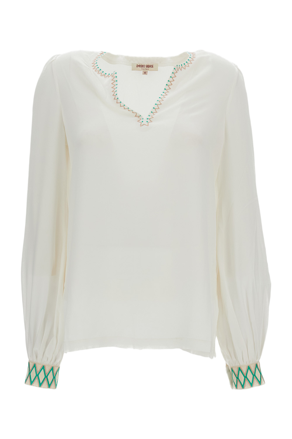Ballerina Embroidered Silk Blouse