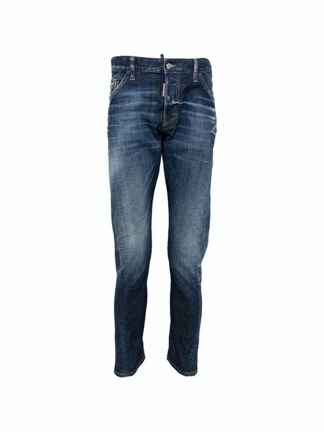 Blue Slim Fit Lightly Faded Denim Pants