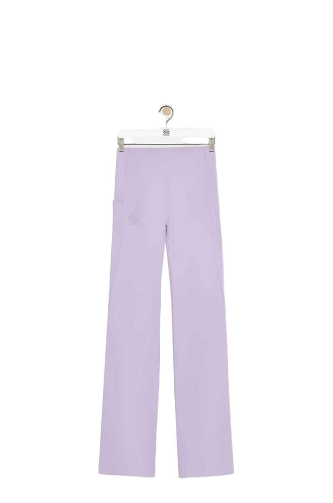 High-Waisted Wide-Leg Pants with Subtle Logo Detail
