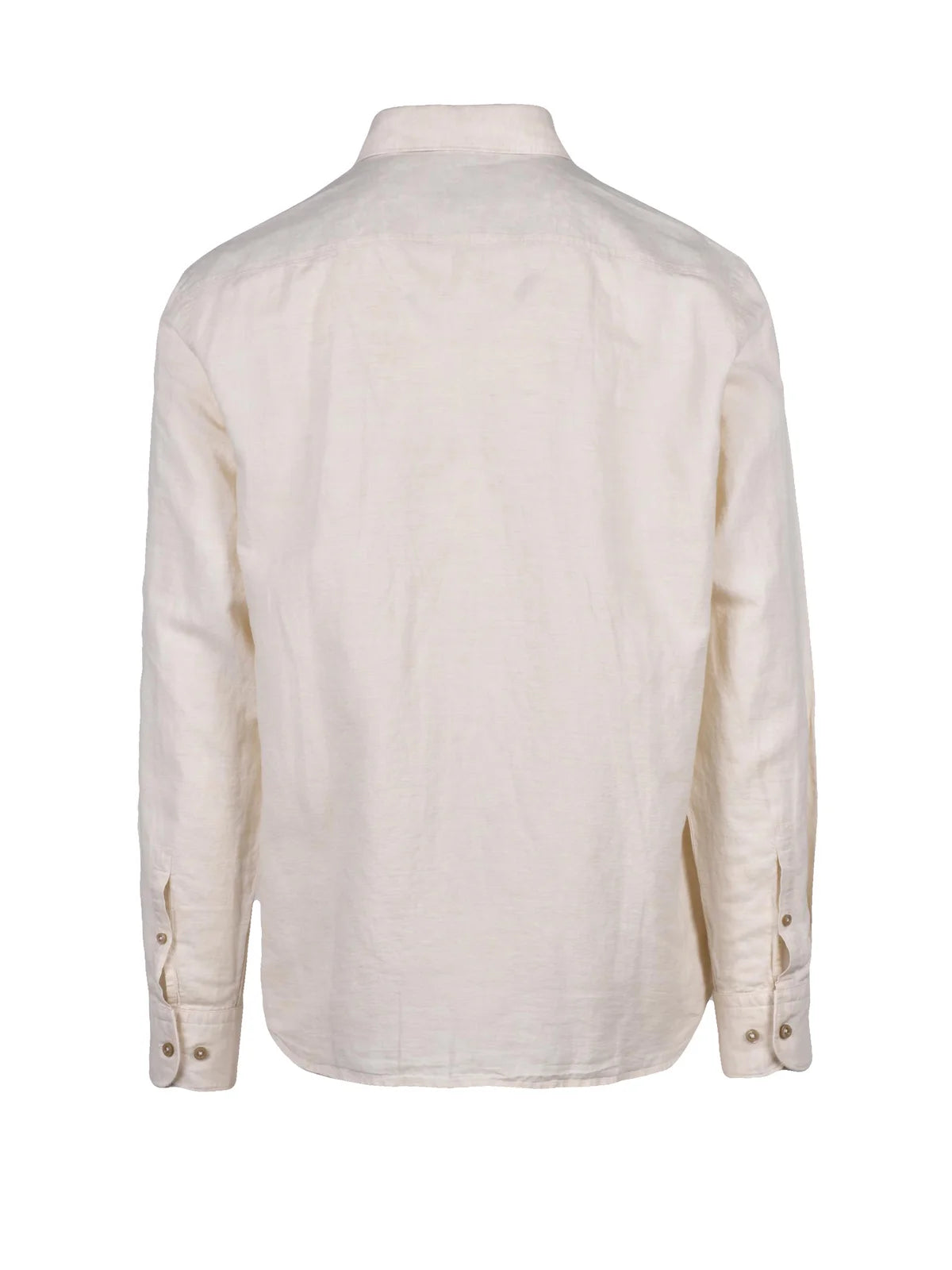 Cotton Linen Shirt Casual Fit - White