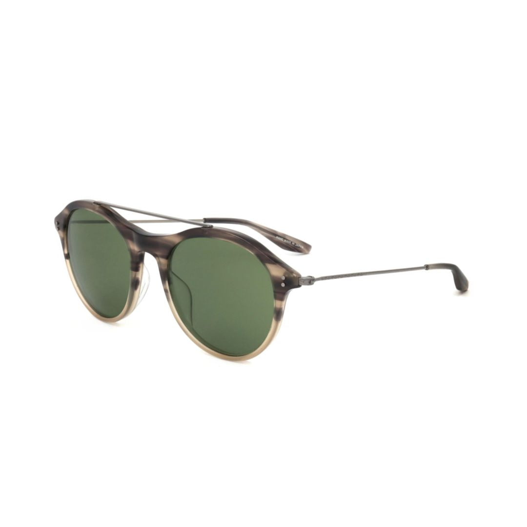 Bp0035 522ea Rounded Tortoiseshell Sunglasses with Green-Tinted Lenses