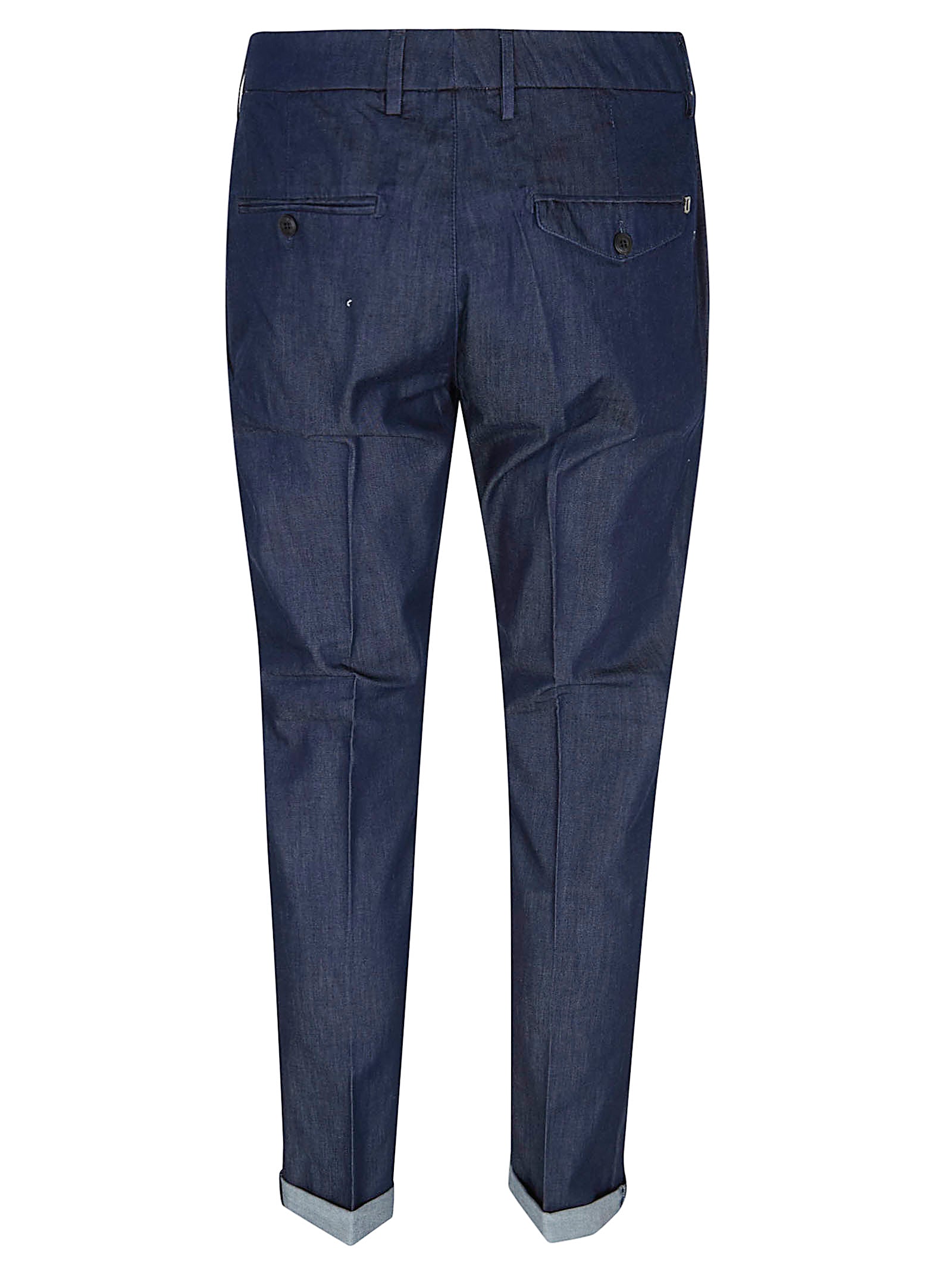 Tailored Indigo Cotton Pants