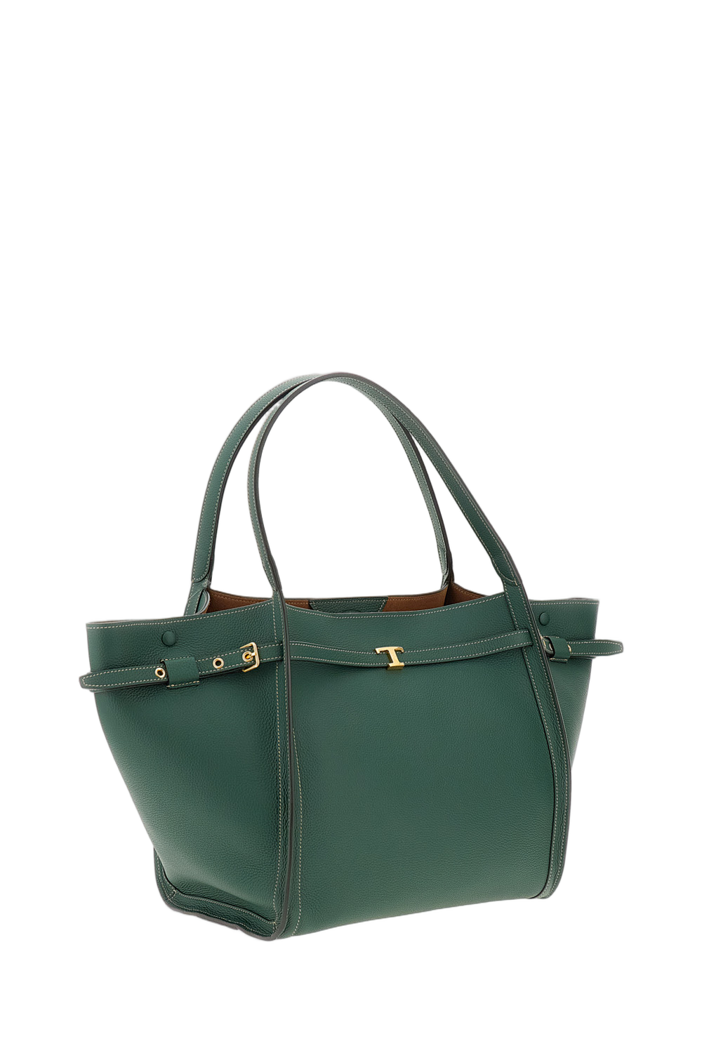 Green Medium Leather Shopping Bag