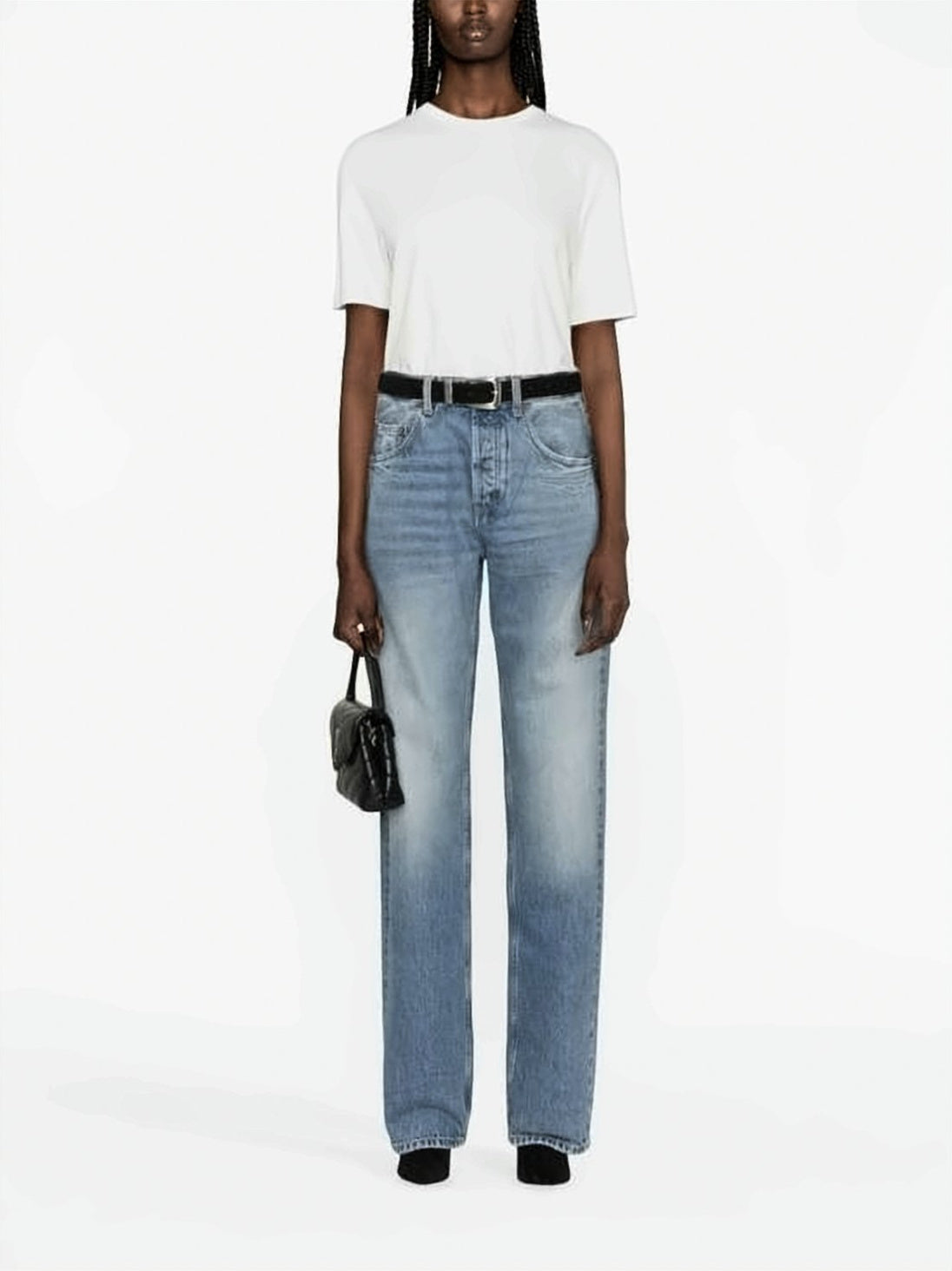 Minimalist White Cotton T-Shirt with Chest Pocket Detail