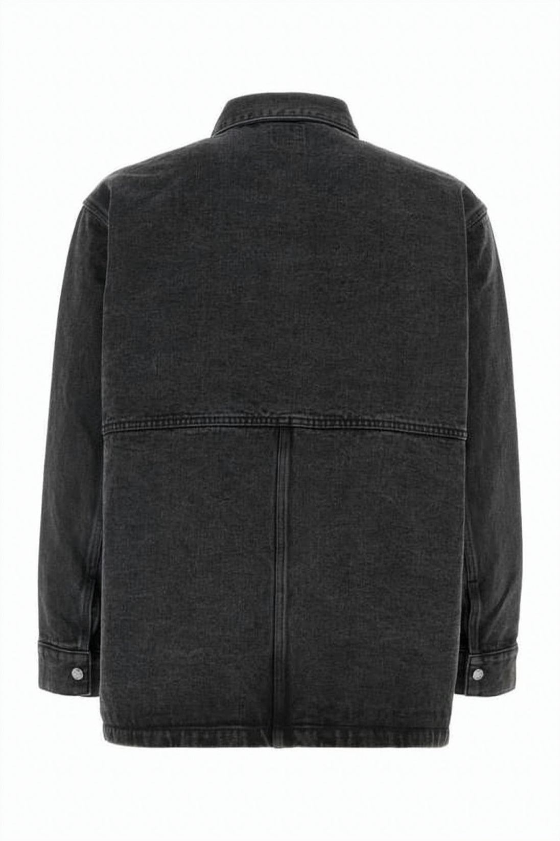 Boxy Oversized Denim Jacket with Washed Black Finish