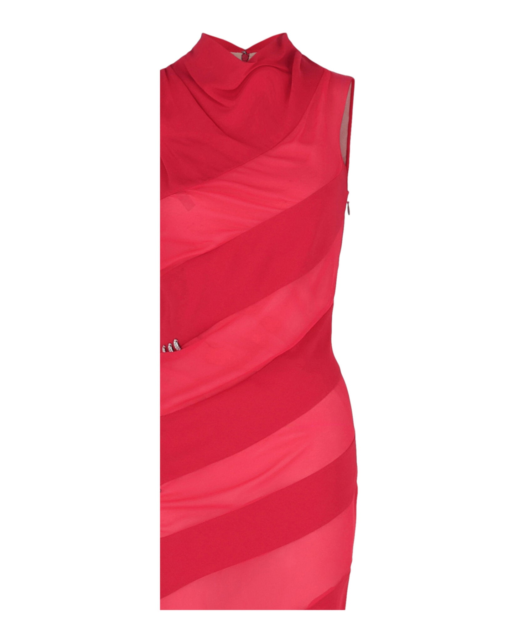 Mesh Panel Crystal Gown