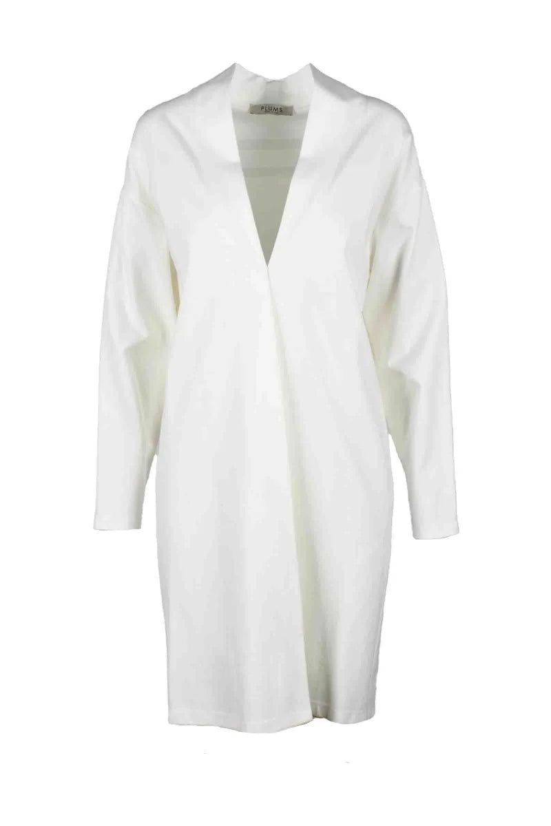 White Viscose Nylon Elastane Cardigan