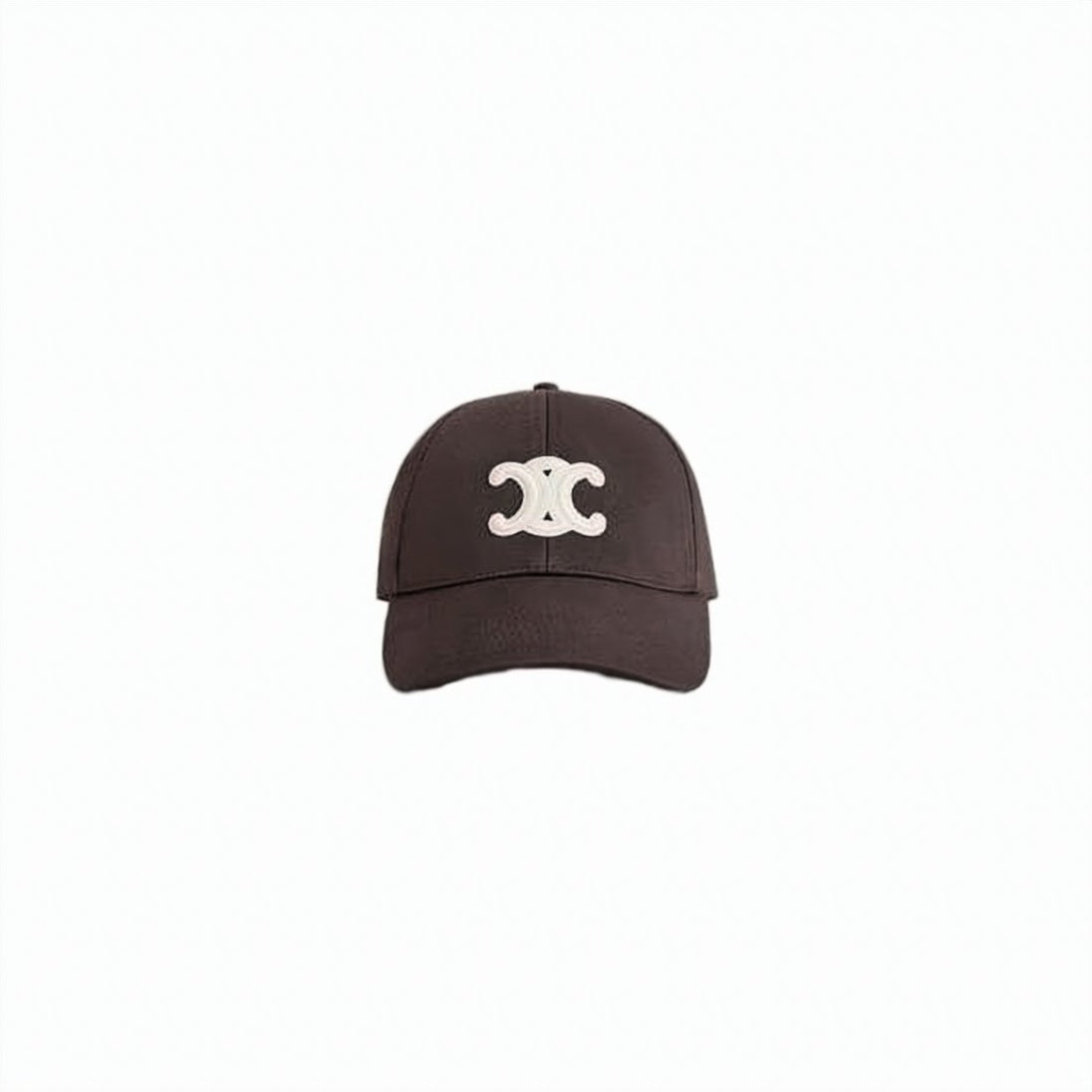 Structured Black Cotton Gabardine Baseball Cap