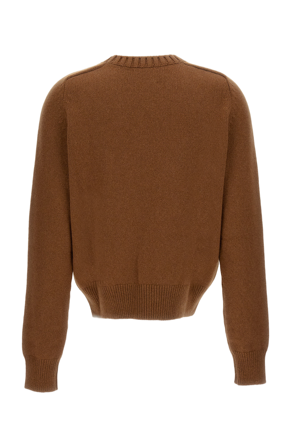 Crewneck Sweater With Ribbed Hem